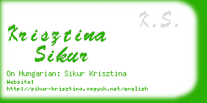 krisztina sikur business card